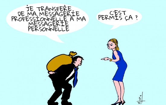 Peut-on transférer des données professionnelles sur sa messagerie personnelle malgré une charte éthique qui l'interdit ?