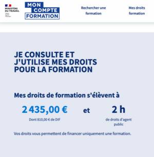 Mon compte formation CPF - Cadre averti